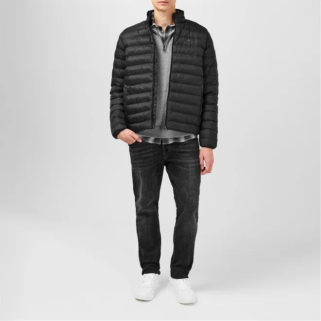 TOMMY HILFIGER CORE PACKABLE PUFFA BOMBER JACKET BLACK 3XL RRP £199 BNWT