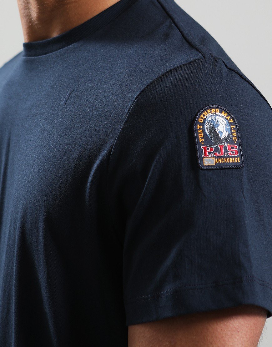 PARAJUMPERS SHISPARE LOGO COTTON T-SHIRT NAVY BLUE 3XL RRP £80 BNWT