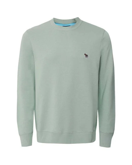 PAUL SMITH PS ZEBRA LOGO CREW NECK SWEATSHIRT PALE GREEN 2XL RRP £125 BNWT