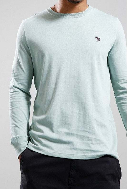 PAUL SMITH ZEBRA LOGO LONG SLEEVE LOGO COTTON T-SHIRT GREEN RRP £70 BNWT