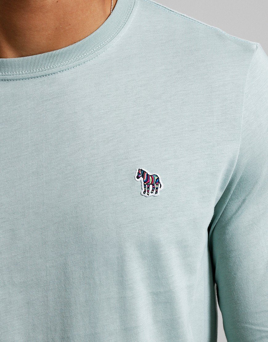 PAUL SMITH ZEBRA LOGO LONG SLEEVE LOGO COTTON T-SHIRT GREEN RRP £70 BNWT