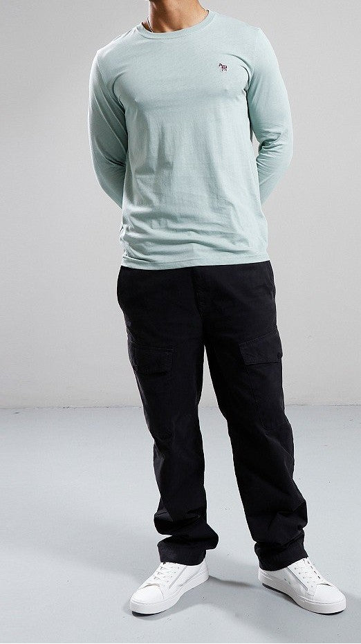 PAUL SMITH ZEBRA LOGO LONG SLEEVE LOGO COTTON T-SHIRT GREEN RRP £70 BNWT