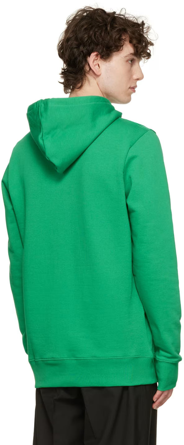PAUL SMITH PS COTTON FLEECE HOODED SWEATSHIRT HOODIE GREEN 2XL RRP £150 BNWT