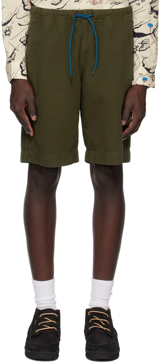 PAUL SMITH PS COTTON/LYOCELL DRAWSTRING SHORTS KHAKI 40 WAIST RRP £110 BNWT