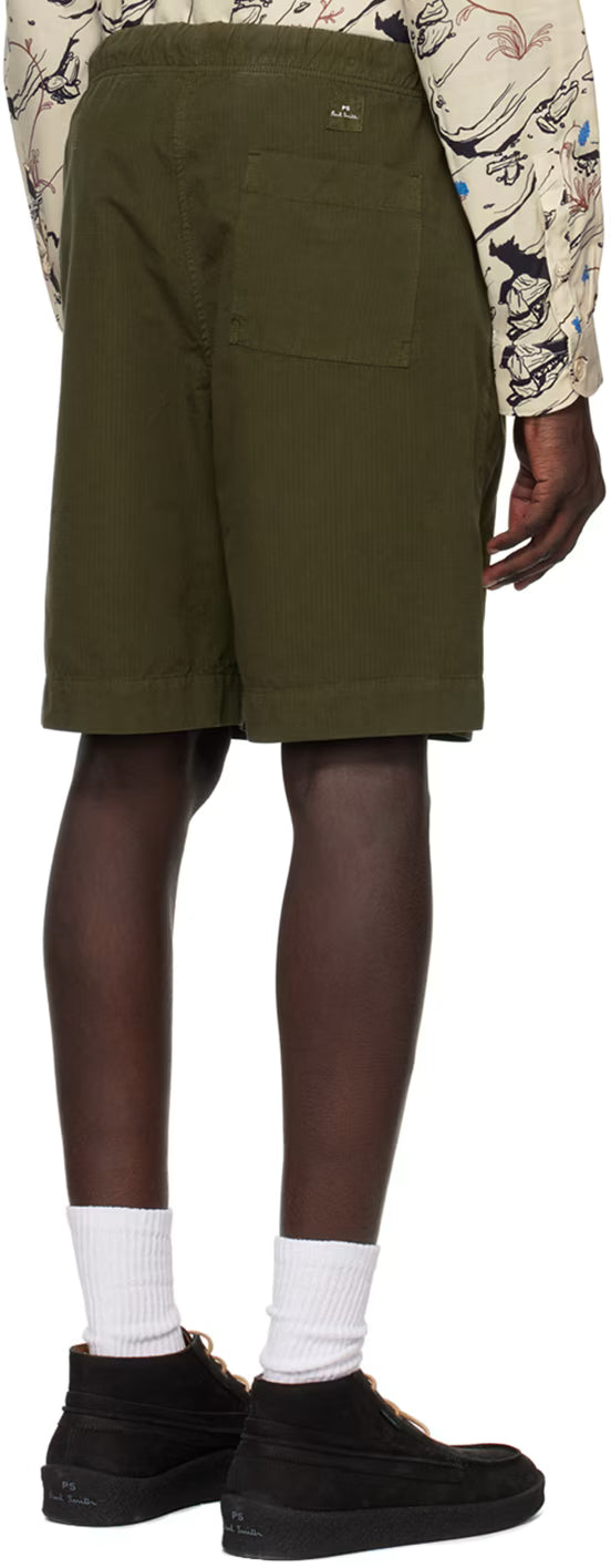 PAUL SMITH PS COTTON/LYOCELL DRAWSTRING SHORTS KHAKI 40 WAIST RRP £110 BNWT