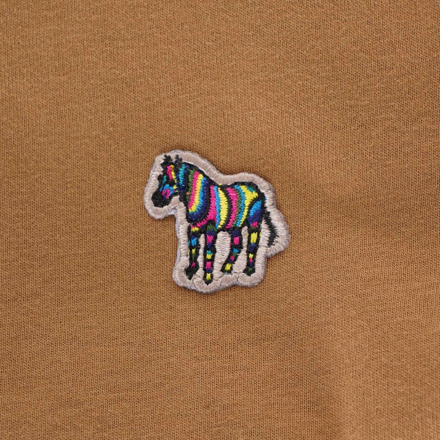 PAUL SMITH PS ZEBRA LOGO COTTON T-SHIRT CAMEL BROWN RRP £60 BNWT