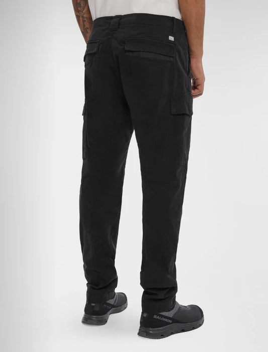 C.P. COMPANY 124A STRETCH SATEEN LENS CARGO PANTS BLACK IT56 3XL RRP £280 BNWT