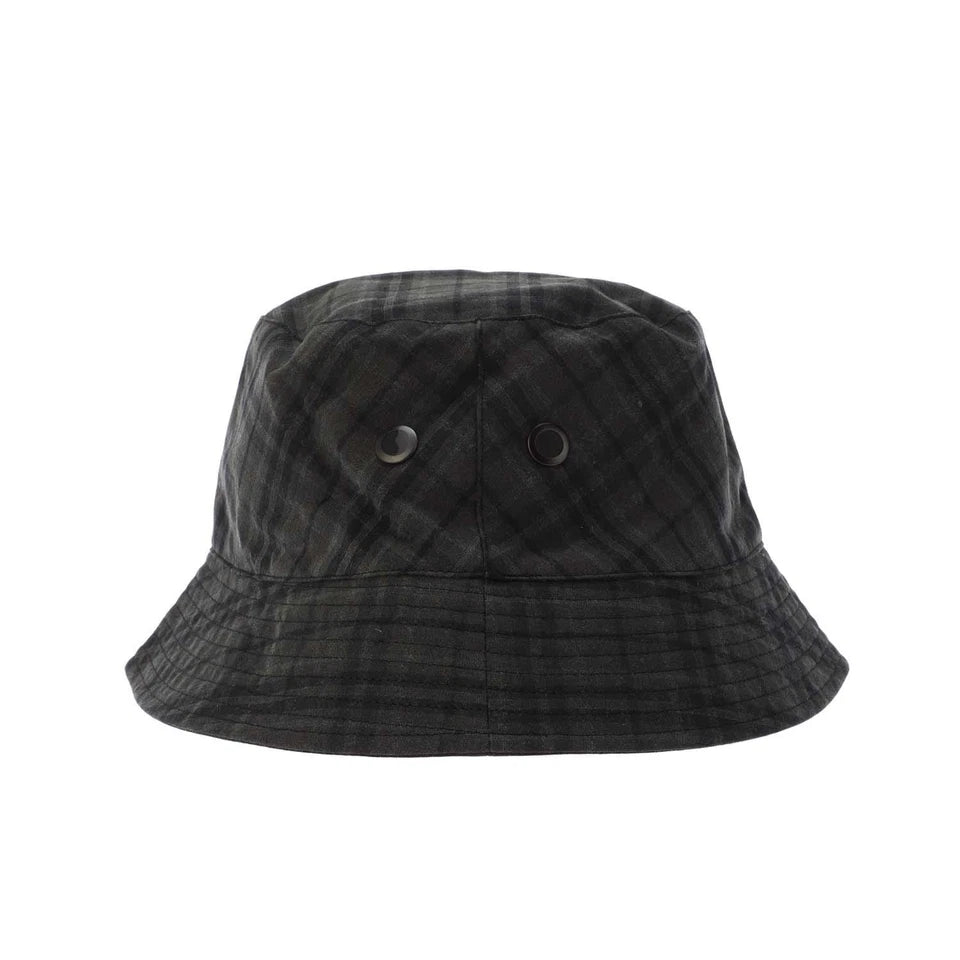 BELSTAFF COTTON PHOENIX PATCH BUCKET HAT HOLLINGWORTH CHECK GREY RRP £80 BNWT