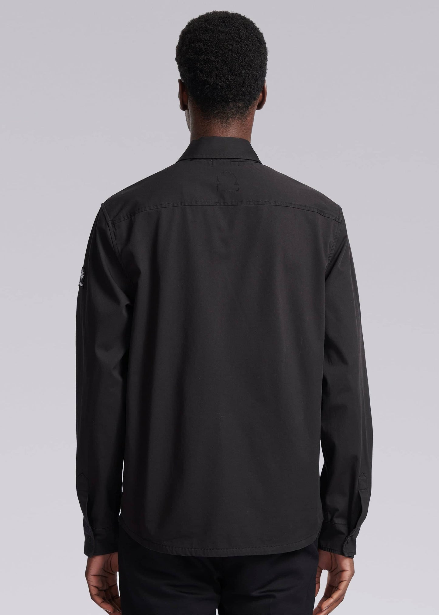 SANDBANKS GABERDINE COTTON ZIP UP OVERSHIRT JACKET BLACK 2XL RRP £245 BNWT