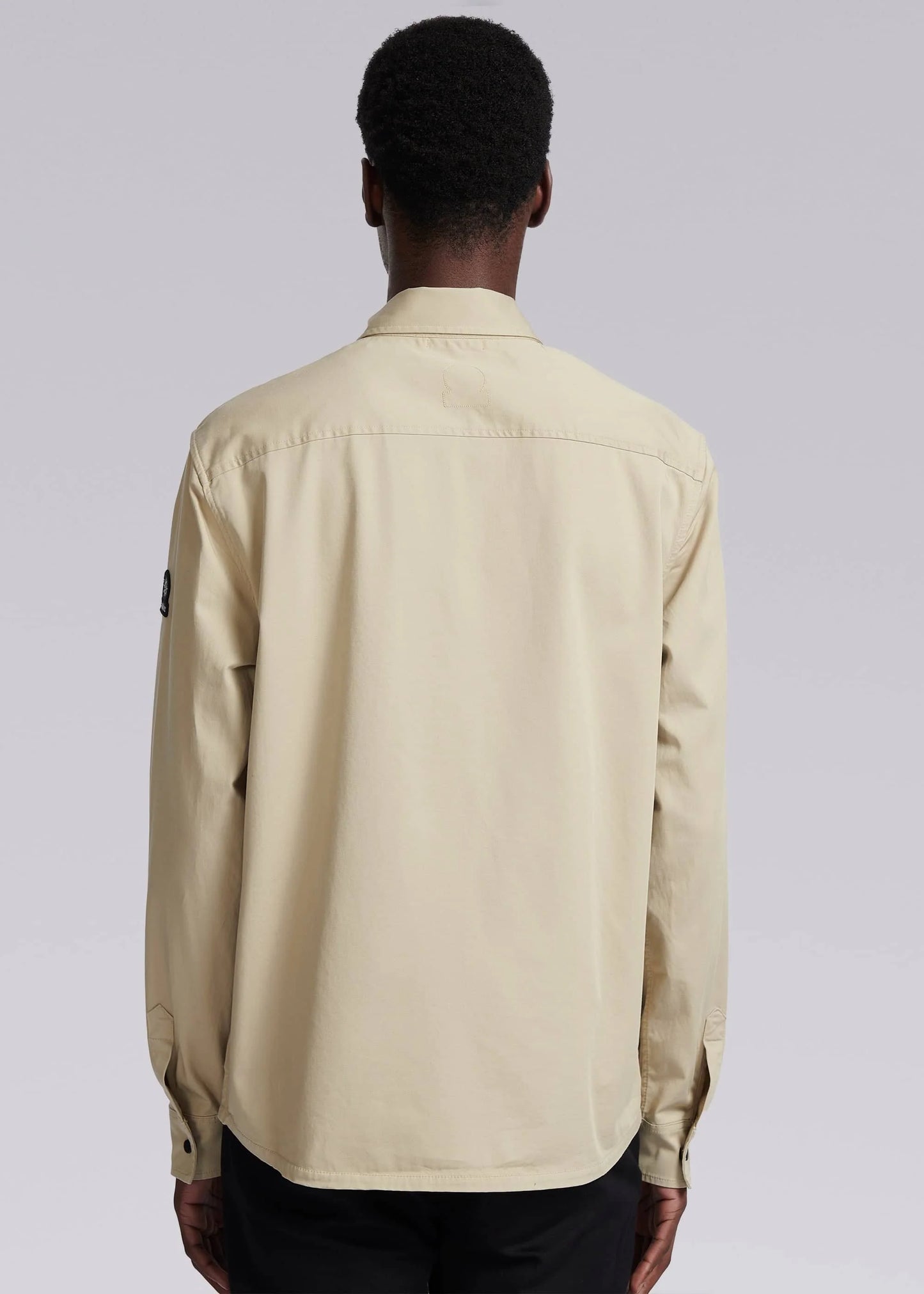 SANDBANKS GABERDINE COTTON ZIP UP OVERSHIRT JACKET STONE BEIGE RRP £245 BNWT