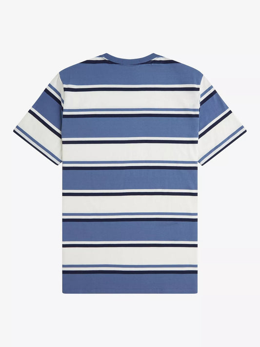 FRED PERRY BOLD STRIPE T-SHIRT ACE BLUE MEDIUM RRP £55 BNWT