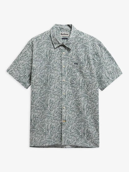 BARBOUR DEARHAM SHORT SLEEVE COTTON SHIRT DUSTY SLATE XL RRP £80 BNWT