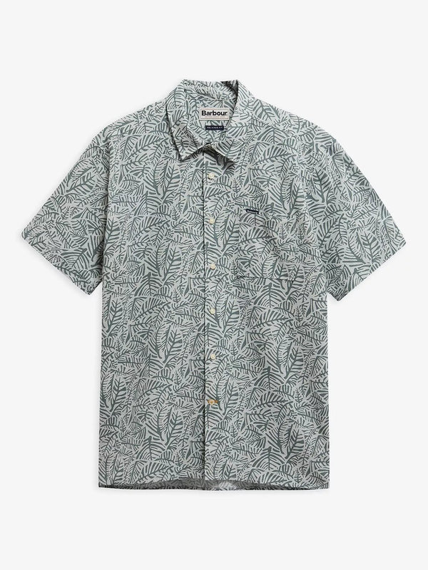 BARBOUR DEARHAM SHORT SLEEVE COTTON SHIRT DUSTY SLATE XL RRP £80 BNWT