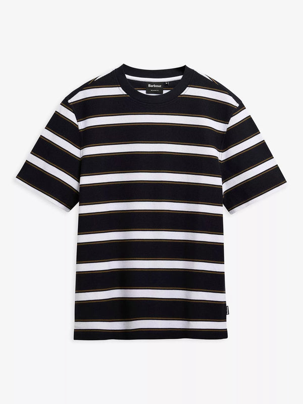 BARBOUR BROWTOP STRIPED HEAVY PIQUE COTTON T-SHIRT DARK NAVY 2XL RRP £60 BNWT