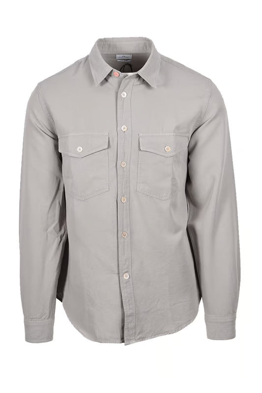 PAUL SMITH PS COTTON LONG SLEEVE SHIRT SMOKE GREY MEDIUM RRP £165 BNWT