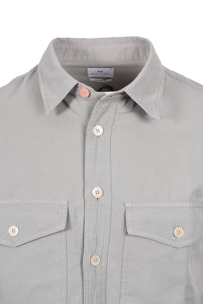 PAUL SMITH PS COTTON LONG SLEEVE SHIRT SMOKE GREY MEDIUM RRP £165 BNWT