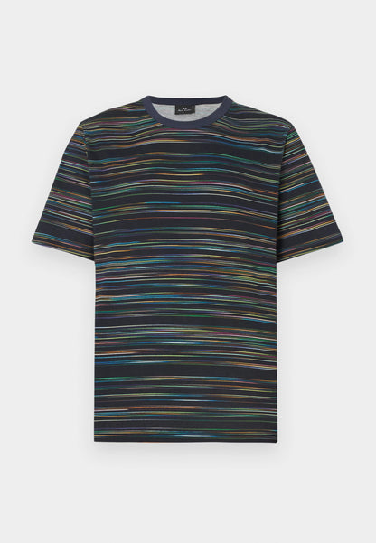 PAUL SMITH PS MULTI COLOUR STRIPE ORGANIC COTTON T-SHIRT NAVY XL RRP £90 BNWT