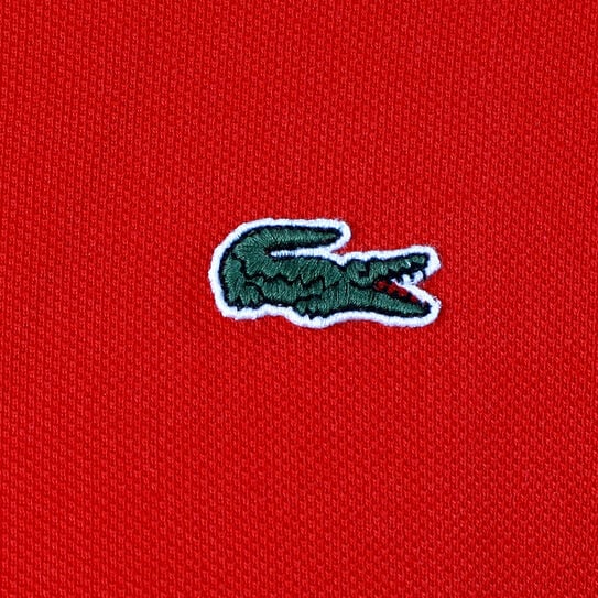 LACOSTE CORE ESSENTIALS PIQUE COTTON POLO SHIRT RED RRP £79 BNWT