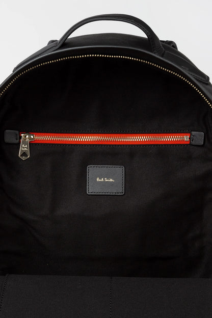 PAUL SMITH MAINLINE CALF LEATHER SIGNATURE STRIPE BACKPACK BLACK RRP £650 BNWT