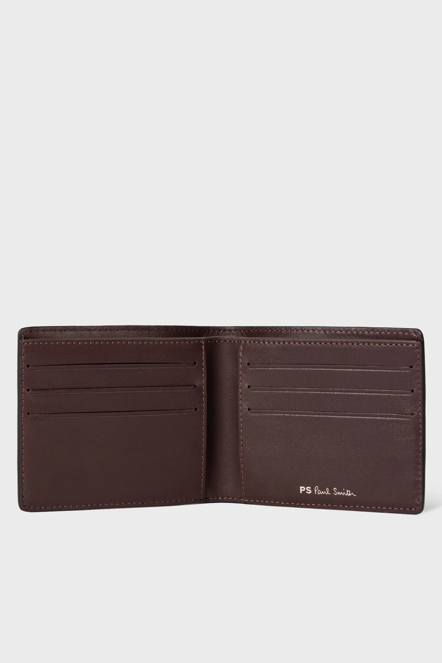 PAUL SMITH PS LEATHER BI-FOLD SHADOW ZEBRA WALLET BLACK RRP £125 NEW IN BOX