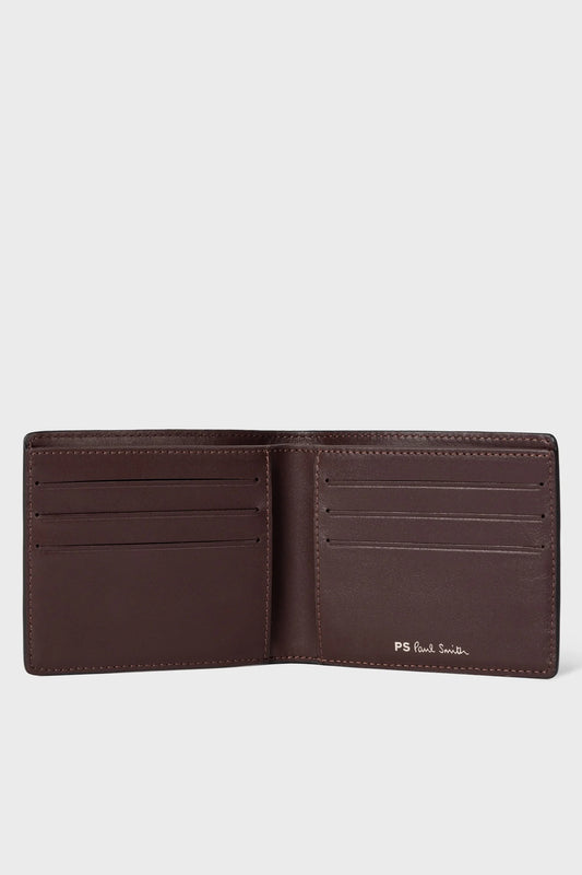 PAUL SMITH PS LEATHER BI-FOLD SHADOW ZEBRA WALLET BLACK RRP £125 NEW IN BOX