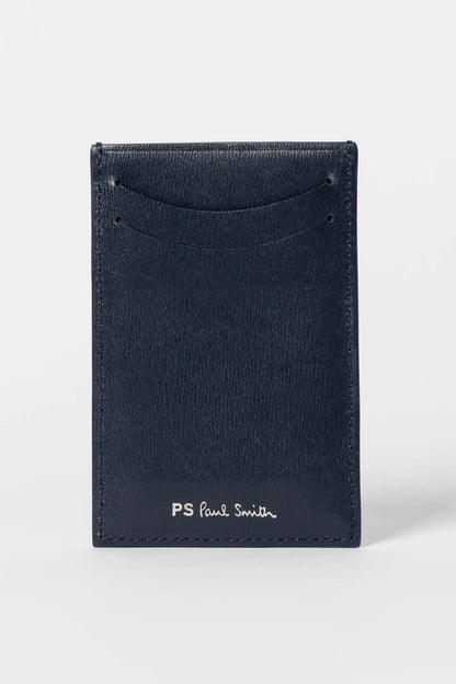 PAUL SMITH PS LEATHER CARD HOLDER WALLET NAVY BLUE RRP £85 BNWT & BOX