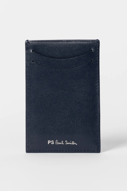 PAUL SMITH PS LEATHER CARD HOLDER WALLET NAVY BLUE RRP £85 BNWT & BOX
