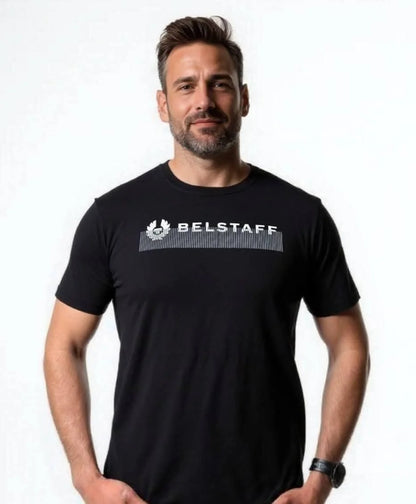 BELSTAFF RADIO PHOENIX COTTON T-SHIRT BLACK XL RRP £70 BNWT