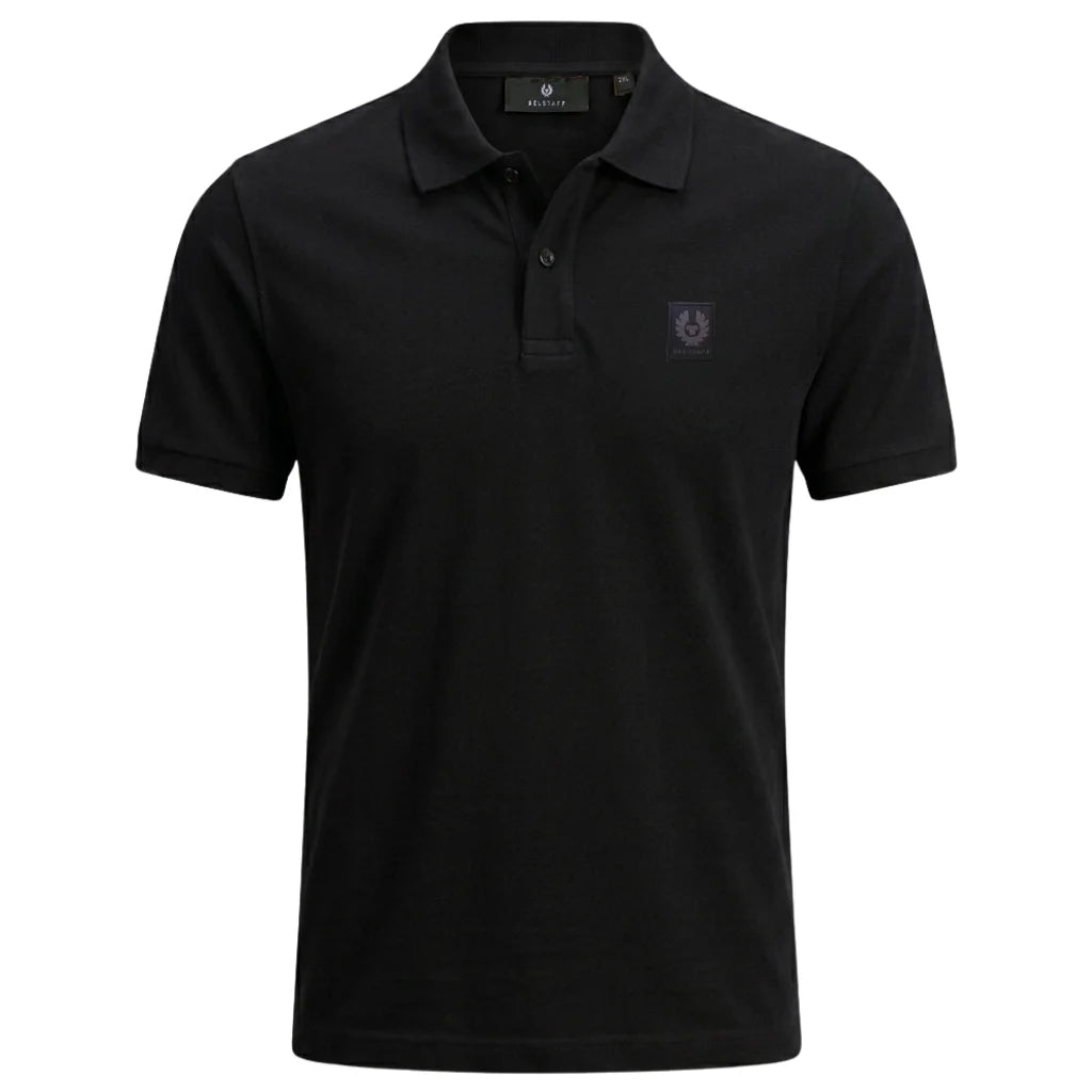 BELSTAFF STEWARTON PIQUE COTTON POLO SHIRT BLACK RRP £95 BNWT