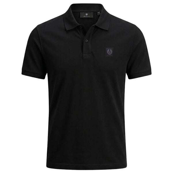BELSTAFF STEWARTON PIQUE COTTON POLO SHIRT BLACK RRP £95 BNWT