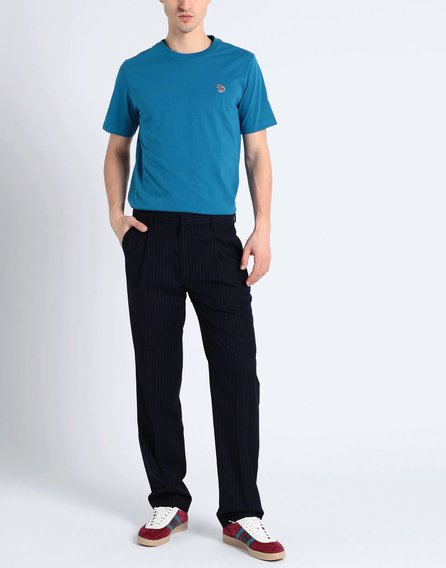 PAUL SMITH PS ZEBRA LOGO COTTON T-SHIRT TEAL BLUE 2XL RRP £60 BNWT