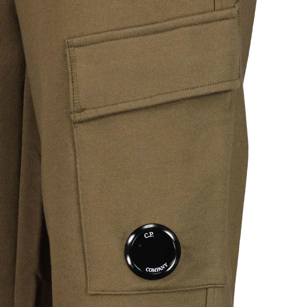 CP COMPANY DIAGONAL RAISED FLEECE LENS JOGGERS IVY GREEN RRP £205 BNWT