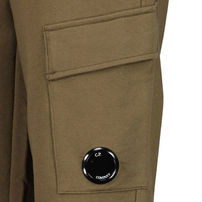 C.P. COMPANY DIAGONAL RAISED FLEECE LENS JOGGERS IVY GREEN RRP £205 BNWT