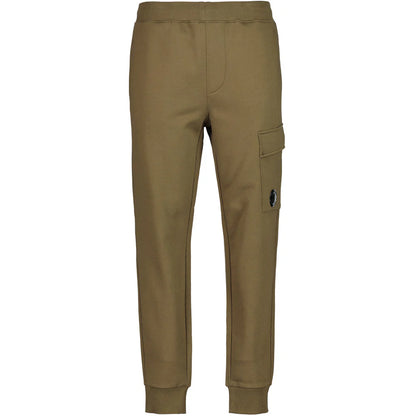 C.P. COMPANY DIAGONAL RAISED FLEECE LENS JOGGERS IVY GREEN RRP £205 BNWT