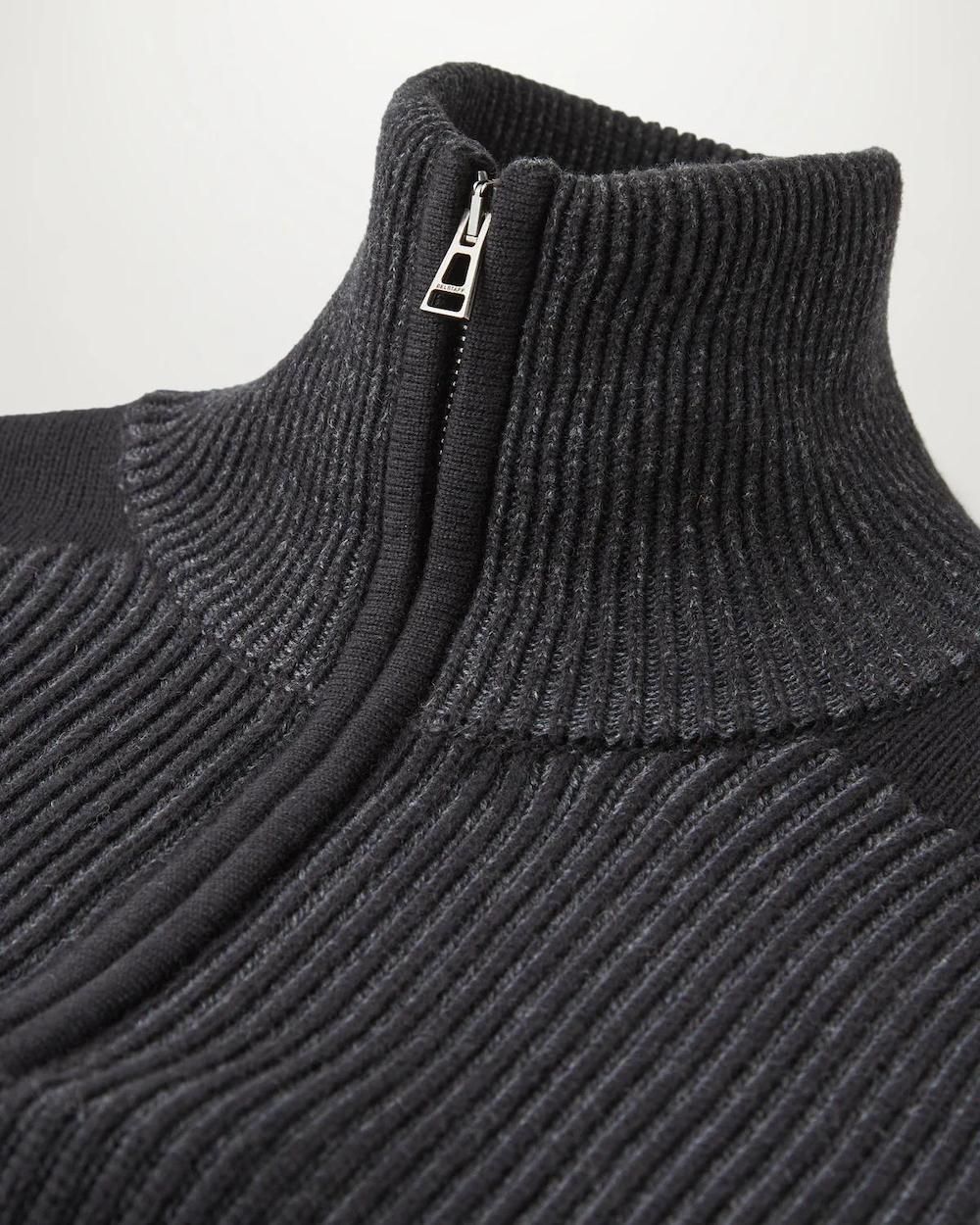 BELSTAFF STANLEY QUARTER ZIP JUMPER BLACK/CHARCOAL GREY 2XL RRP £275 BNWT