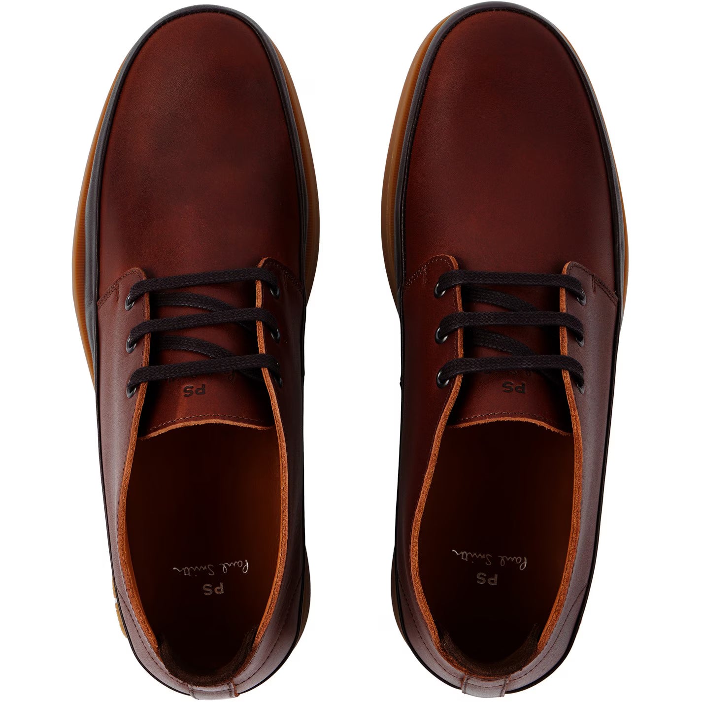 PAUL SMITH PS CRANE LEATHER CHUKKA BOOTS TWO TONE TAN BROWN UK 9 RRP £225 BNIB