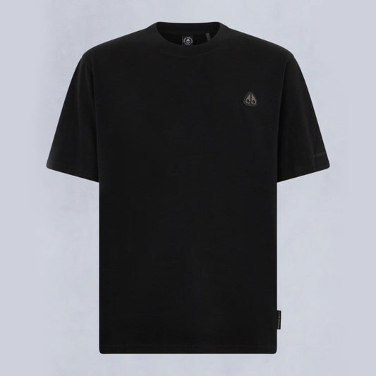 MOOSE KNUCKLES CRESCENT COTTON T-SHIRT BLACK RRP £90 BNWT