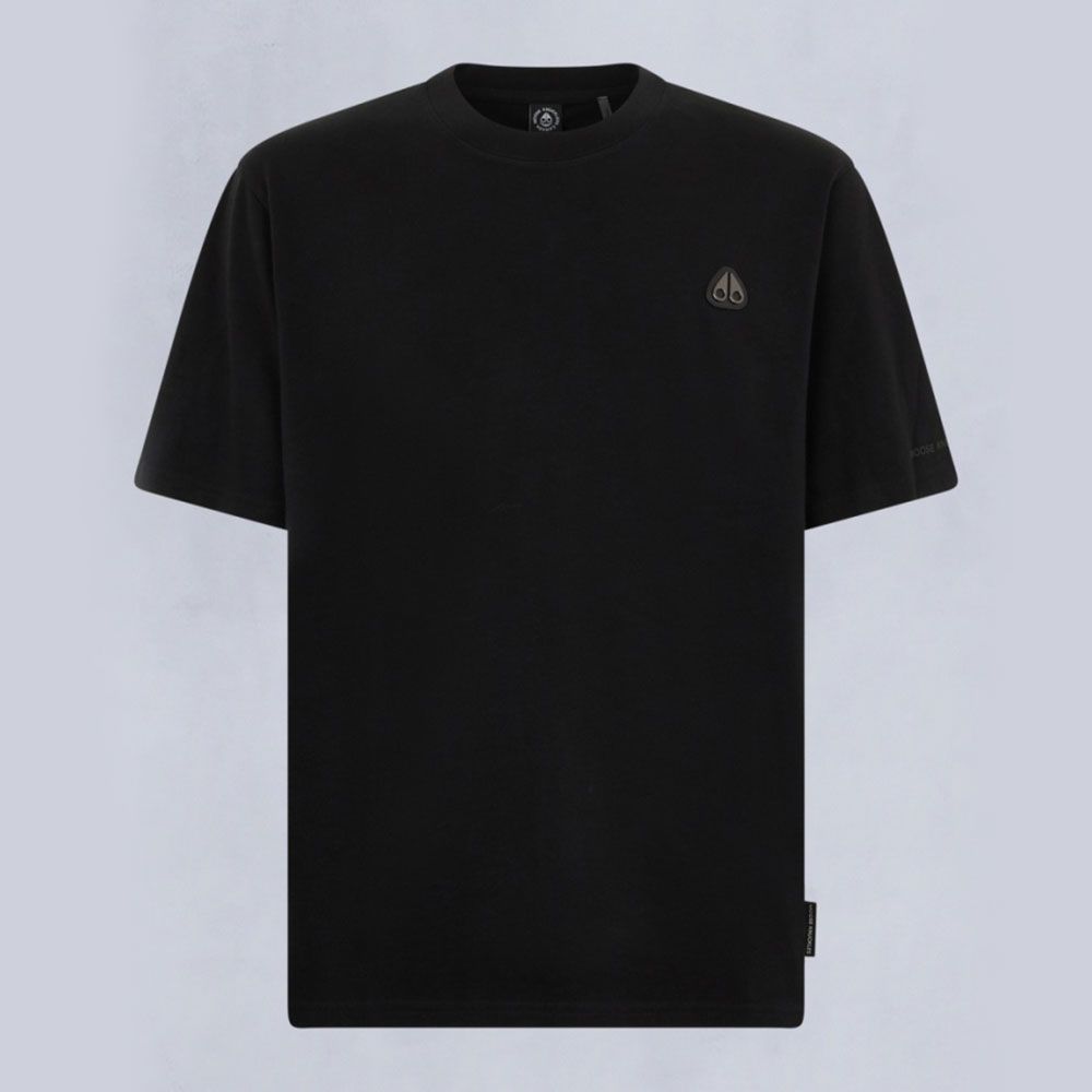 MOOSE KNUCKLES CRESCENT COTTON T-SHIRT BLACK 2XL RRP £90 BNWT