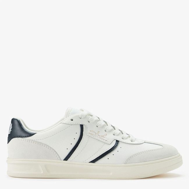 FRED PERRY B4 LEATHER TRAINERS SNOW WHITE UK 10 RRP £85 BNIB