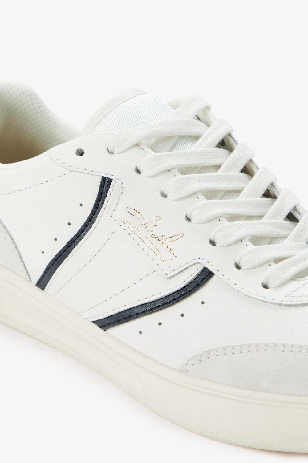 FRED PERRY B4 LEATHER TRAINERS SNOW WHITE UK 10 RRP £85 BNIB