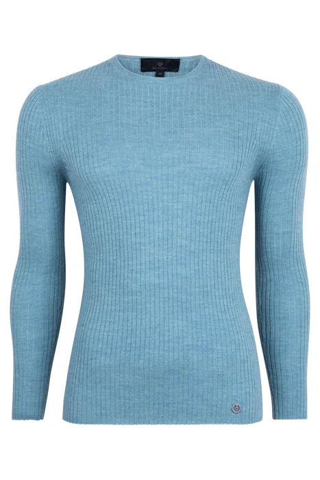 BELSTAFF LADIES ELSIE MERINO WOOL KNIT JUMPER ARCTIC BLUE RRP £149 BNWT