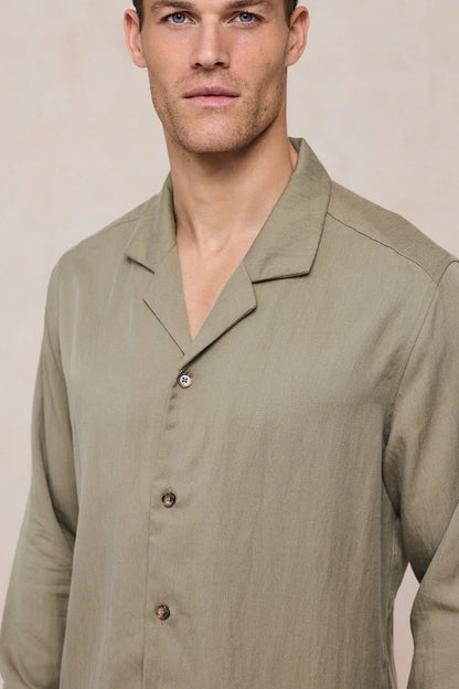 RAITH SERGIO LONG SLEEVE SPREAD COLLAR WOVEN SHIRT KHAKI 2XL RRP £70 BNWT