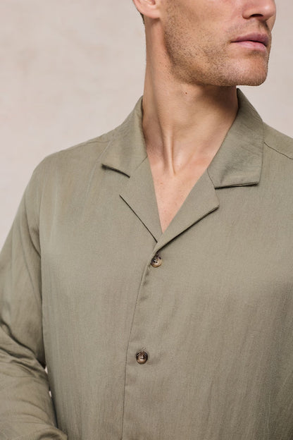 RAITH SERGIO LONG SLEEVE SPREAD COLLAR WOVEN SHIRT KHAKI 2XL RRP £70 BNWT