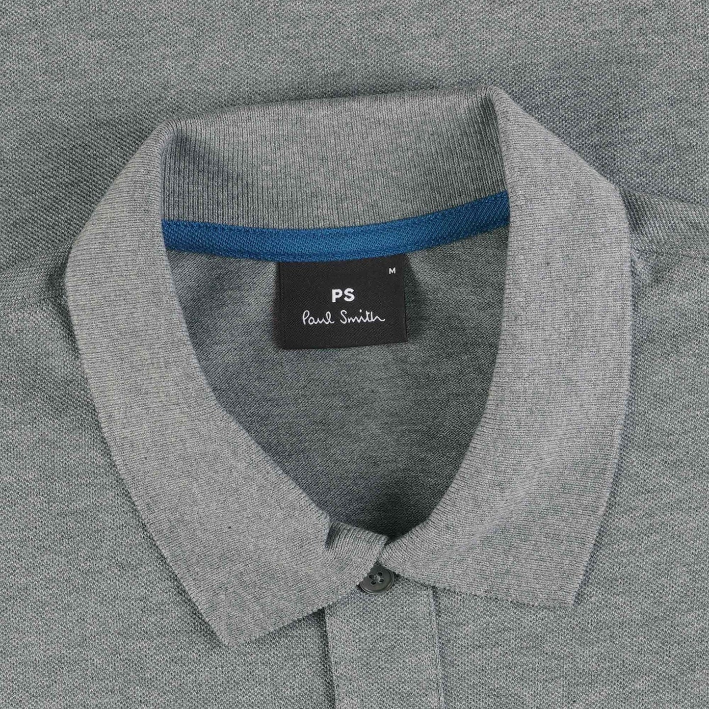 PAUL SMITH PS LONG SLEEVE PIQUE COTTON POLO SHIRT GREY 2XL RRP £90 BNWT