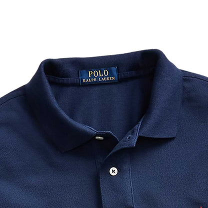 POLO RALPH LAUREN CUSTOM FIT LONG SLEEVE COTTON POLO SHIRT NAVY 3XL RRP £125 NEW