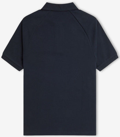FRED PERRY ZIP NECK PIQUE COTTON STRIPED POLO SHIRT NAVY/RED XL RRP £90 BNWT