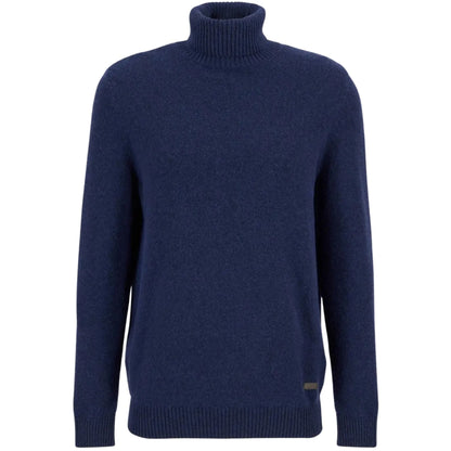 BARBOUR INTERNATIONAL KELP ROLL NECK WOOL BLEND JUMPER BLUE M RRP £119 BNWT