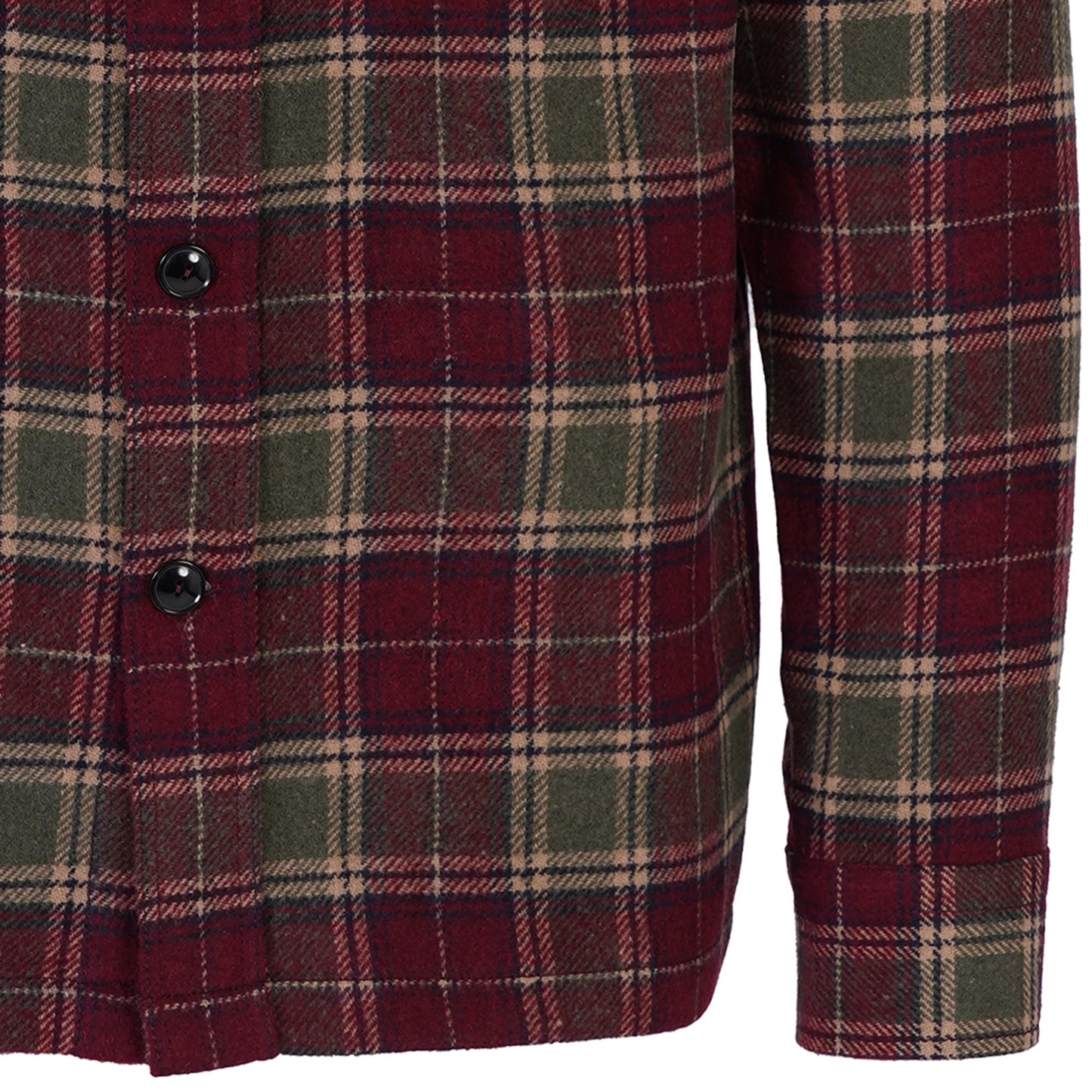 SCHOTT NYC CARL COTTON PLAID CHECK LONG SLEEVE SHIRT BURGUNDY M RRP £129 BNWT