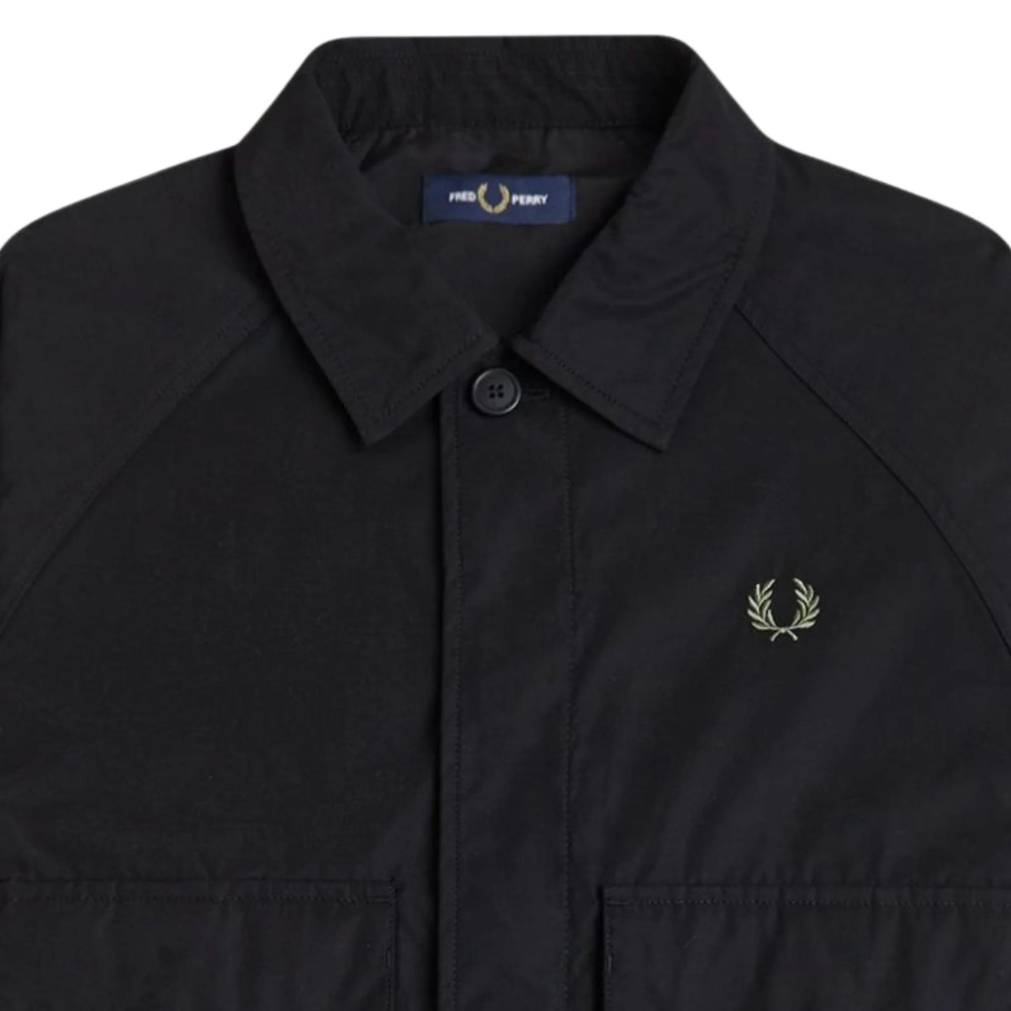 FRED PERRY RAGLAN UTILITY OVERSHIRT SHACKET JACKET BLACK 2XL RRP £150 BNWT