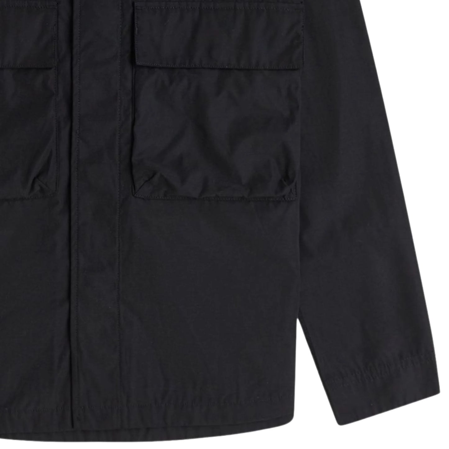 FRED PERRY RAGLAN UTILITY OVERSHIRT SHACKET JACKET BLACK 2XL RRP £150 BNWT